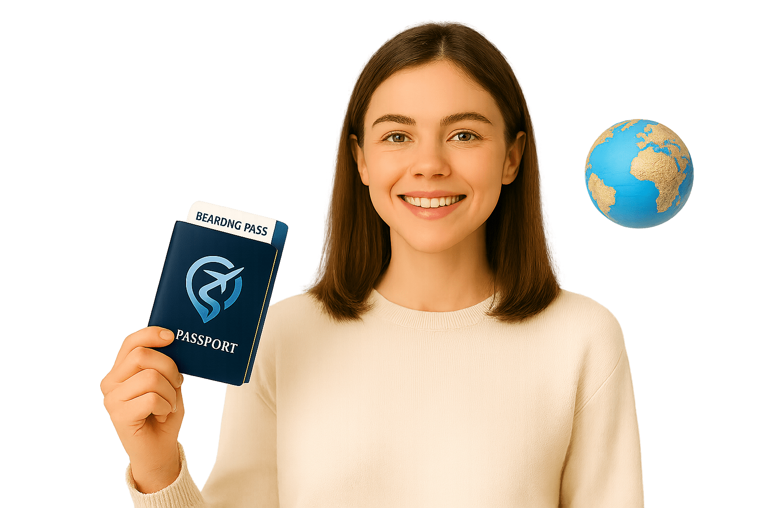 Girl Holding Passport by Onestep visa